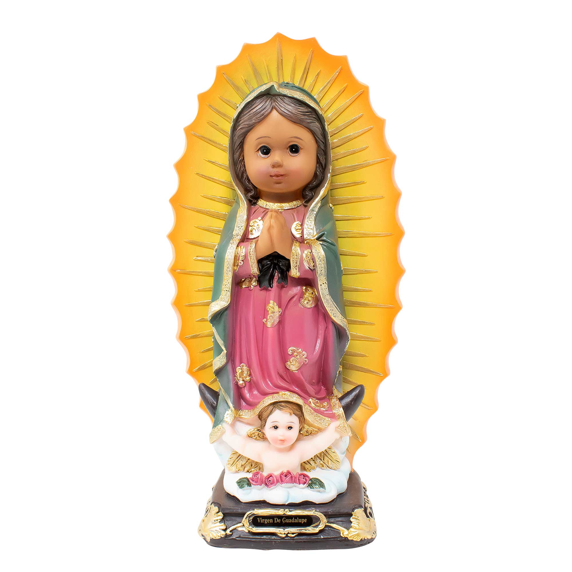 MrcjSales - Our Lady of Guadalupe Infinite Statue | Virgen de Guadalupe Resin | Multiple Sizes | Church Decor, Home Gifts, Prayers