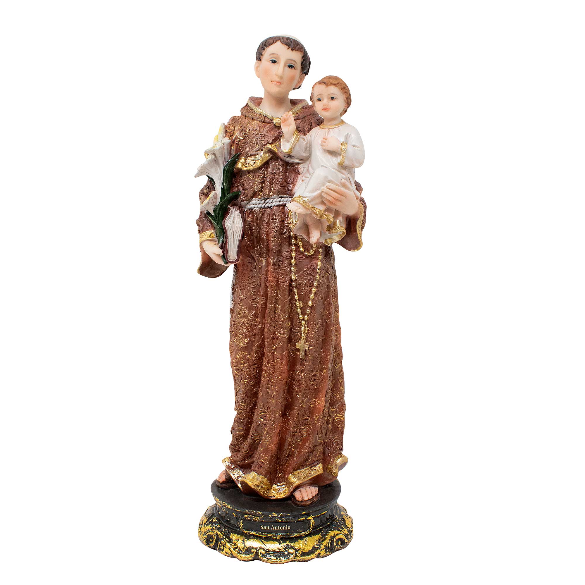 MrcjSales - Saint Anthony of Padua Resin Statue | San Antonio | Multiple Sizes | Church Decor, Home Gifts, Prayers