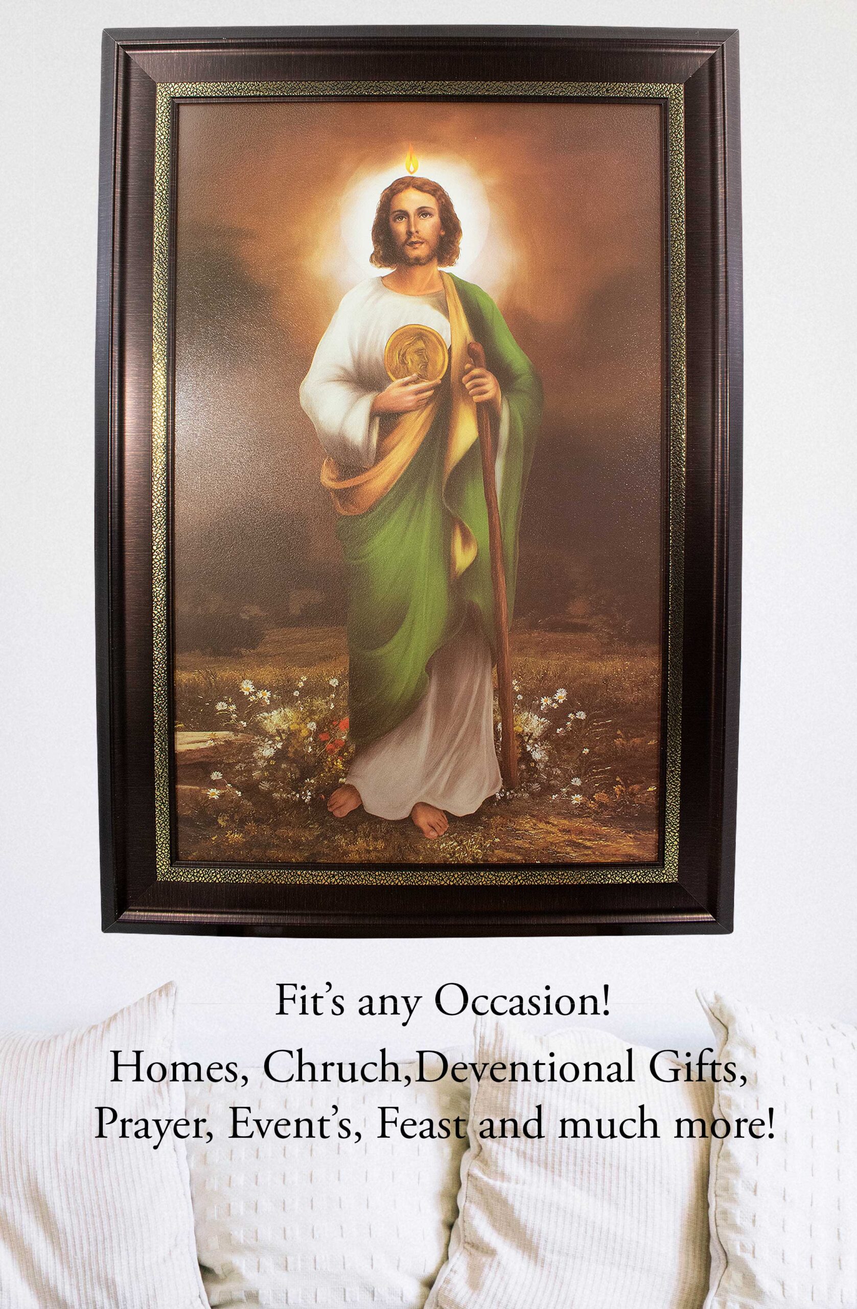 MrcjSales - Saint Judes Marco Frame | Oil Painting | Acrylic Coating | Various Sizes | Very Detailed