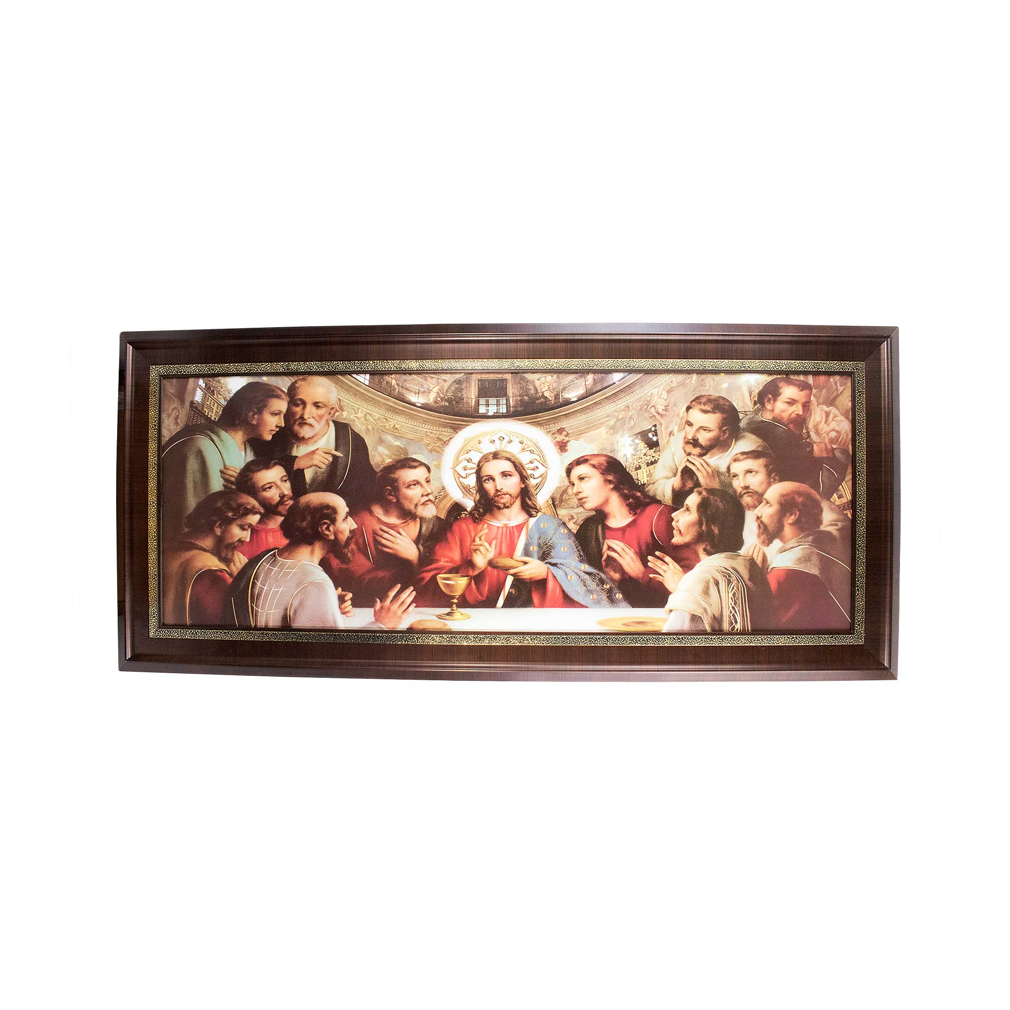 MrcjSales - Last Supper Da Vinci Marco Brown Frame | Oil/Wood | Multiple Sizes | Very Detailed