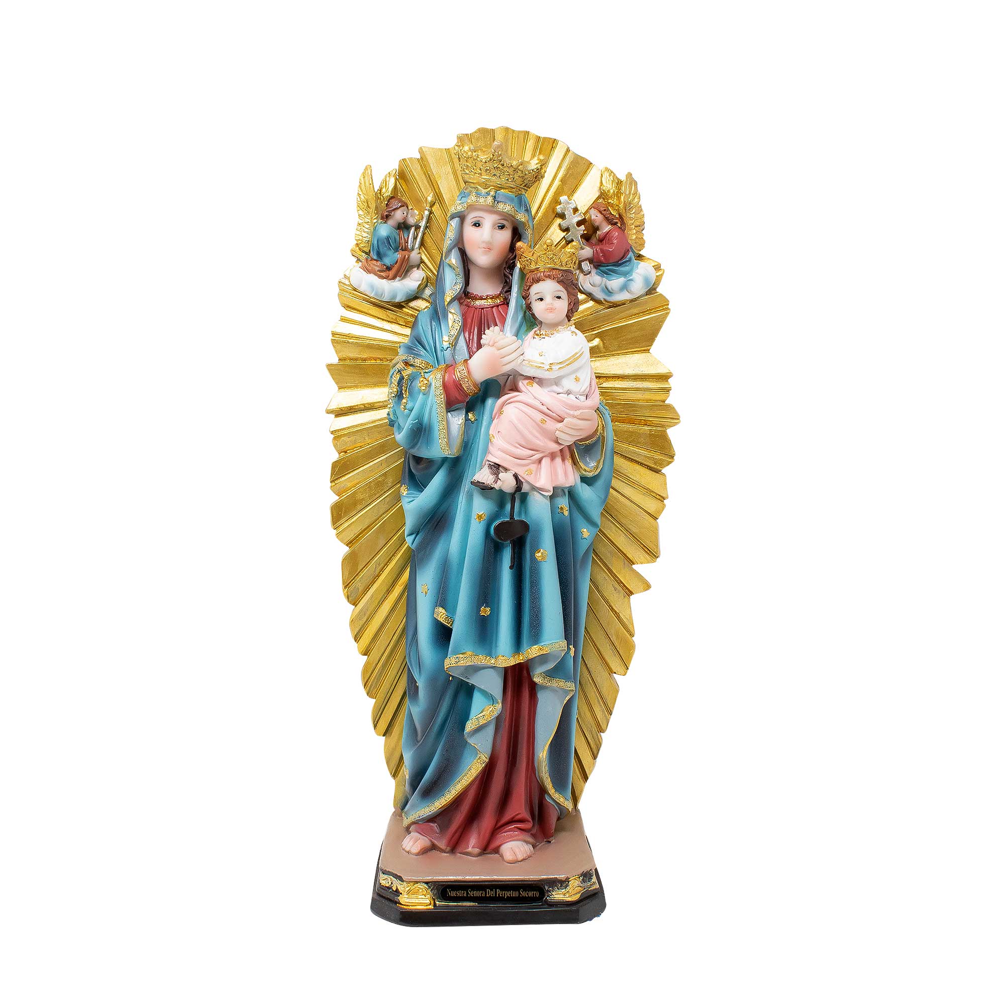 MrcjSales - Our Lady of Perpetual Help Resin Statue | Multiple Sizes | Durable & Realistic | Spanish Name Nuestra Señora del Perpetuo Socorro