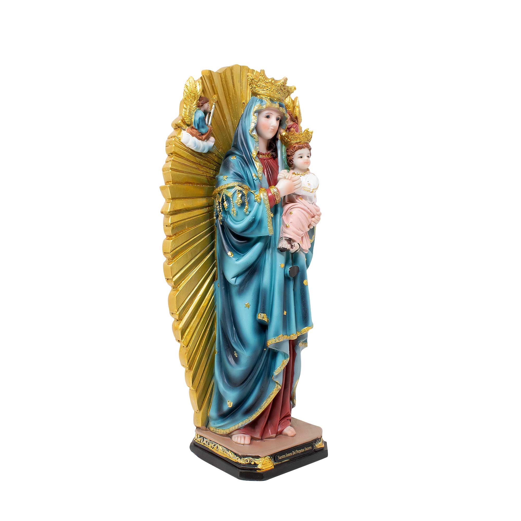 MrcjSales - Our Lady of Perpetual Help Resin Statue | Multiple Sizes | Durable & Realistic | Spanish Name Nuestra Señora del Perpetuo Socorro