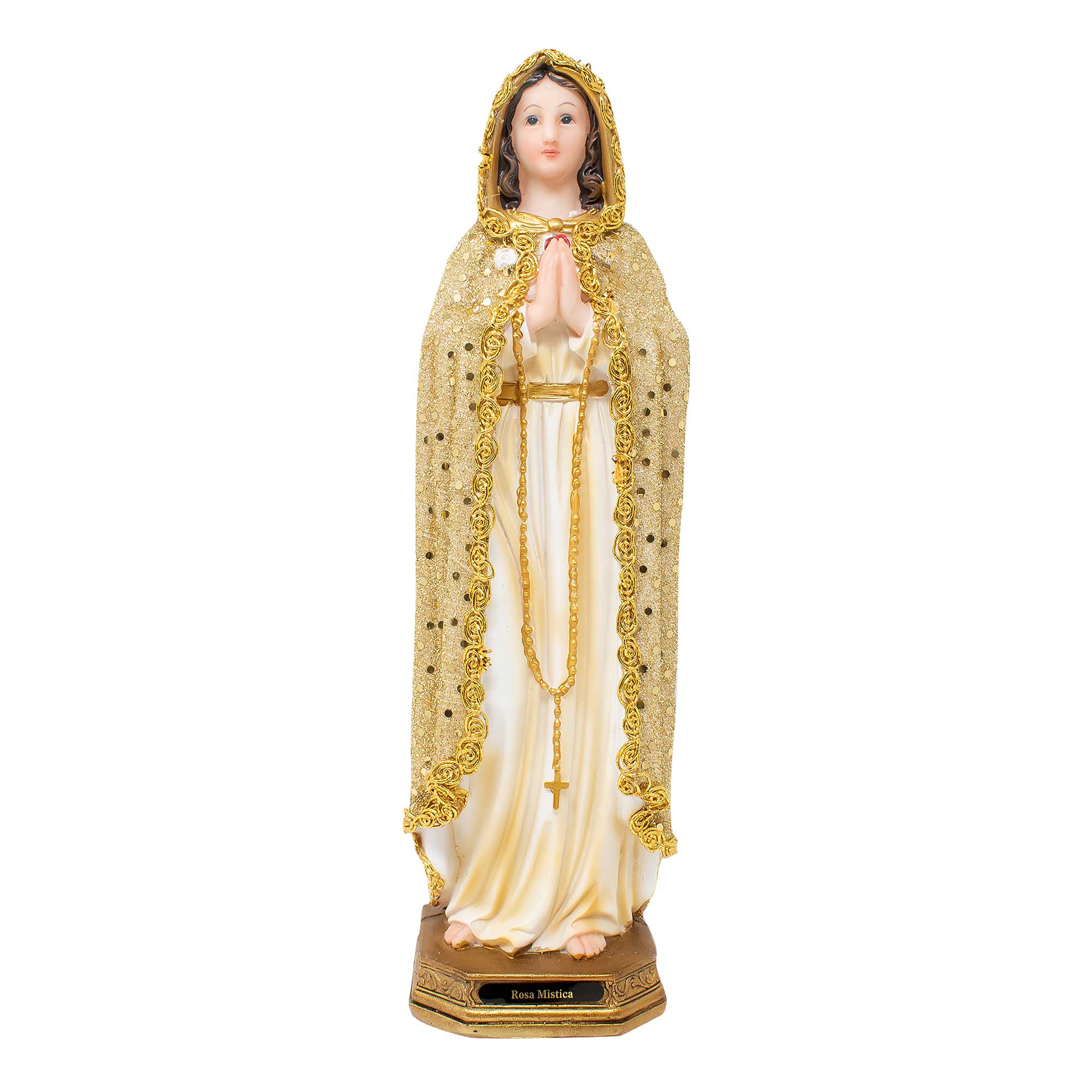 MrcjSales - Mystic Rose Dressed Resin Statue | Rosa Mística Vestida | Ideal for Church, Home Decor | Multiple Sizes Available