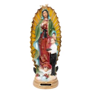 Our Lady of Guadalupe with Boy Resin Statue 8 inch 12 inch 16 inch Catholic Church Decor Gifts Spiritual Home Ornament mrcjsales