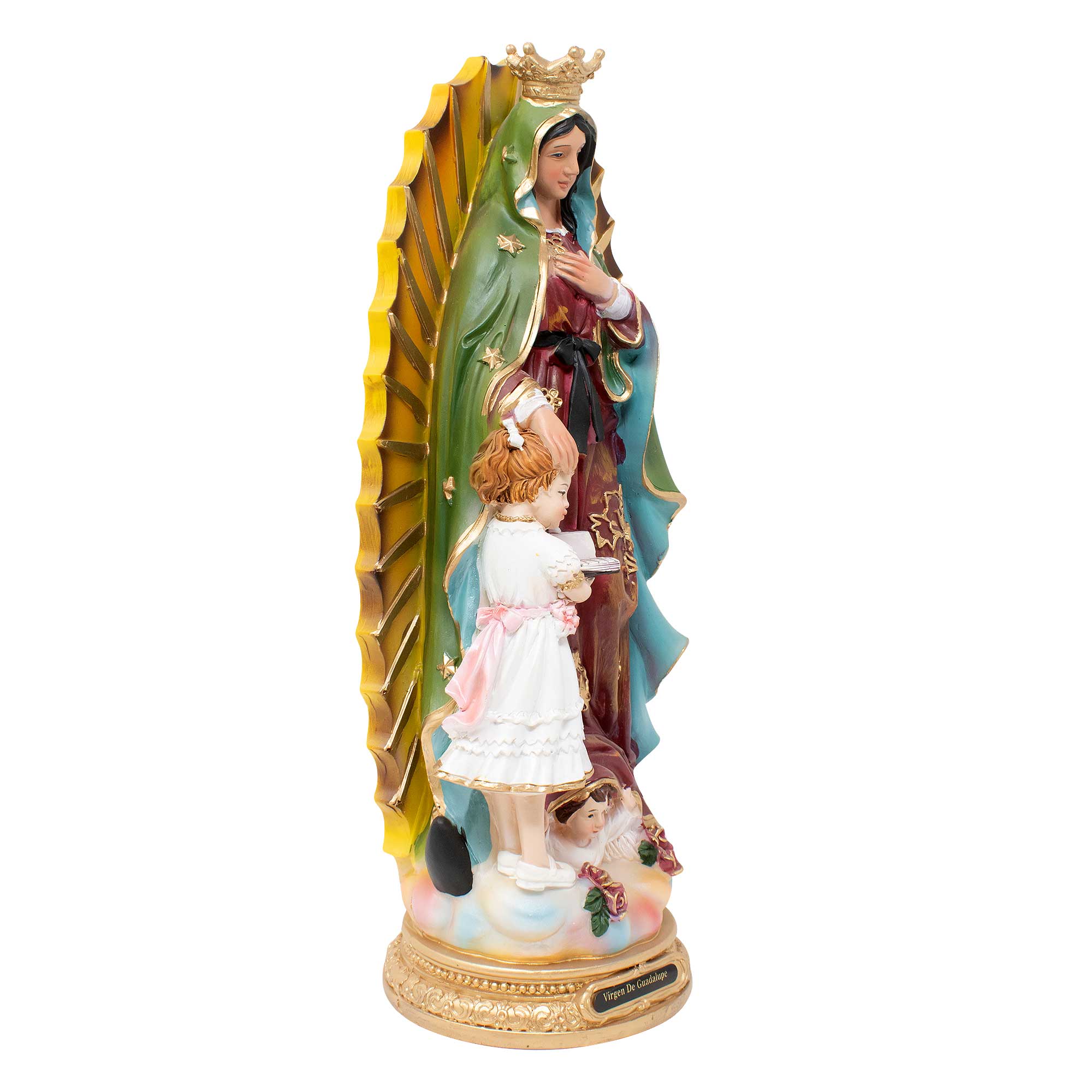 Our Lady of Guadalupe Statue, Virgen de gaudalupe 16, 12 & 8 Inches, Resin, Catholic Church Decor, Gifts, Spiritual Home Ornament | mrcjsales