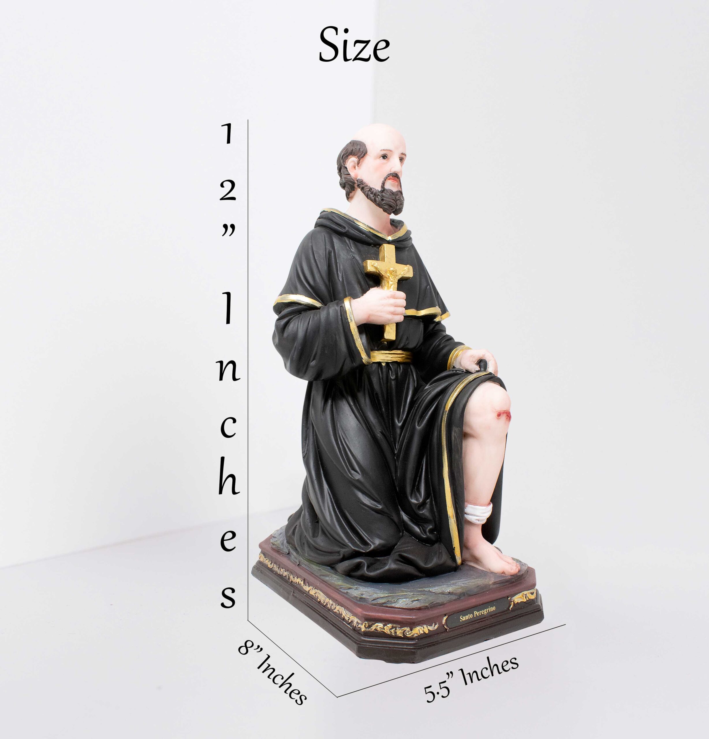 MrcjSales - Holy Pilgrim Resin Statue | Multiple Sizes | Santo Peregrino | Perfect for Church, Home Decor, Gifts