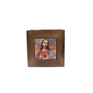 MrcjSales Sacred Heart of Jesus Jewelry Box - High-Quality Wood Craftsmanship | Great Gift Idea | Multiple Sizes