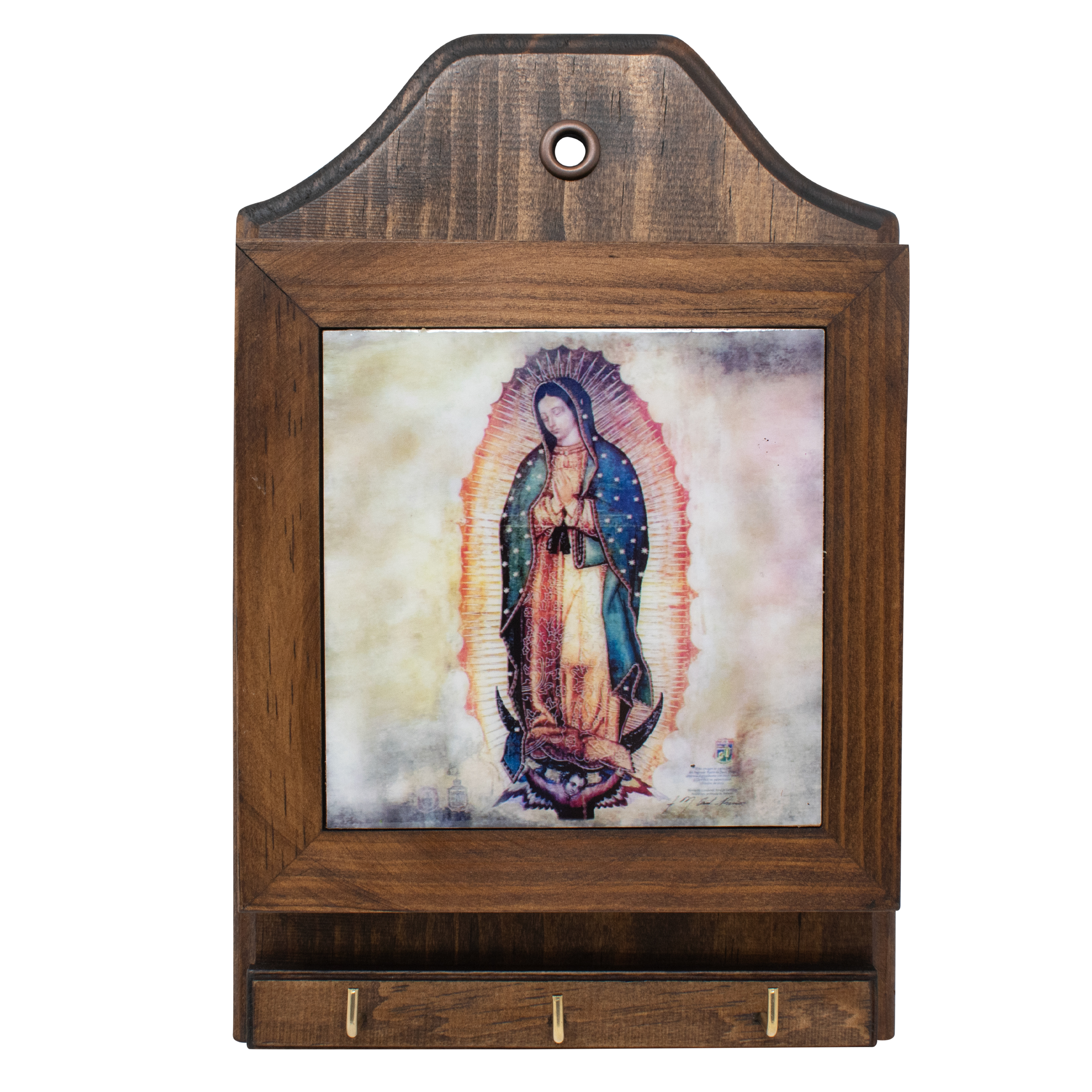 MrcjSales Our Lady of Guadalupe Key/Mail Box Holder | Hang Anywhere | Gift to Loved Ones | Spacious Mail Holder