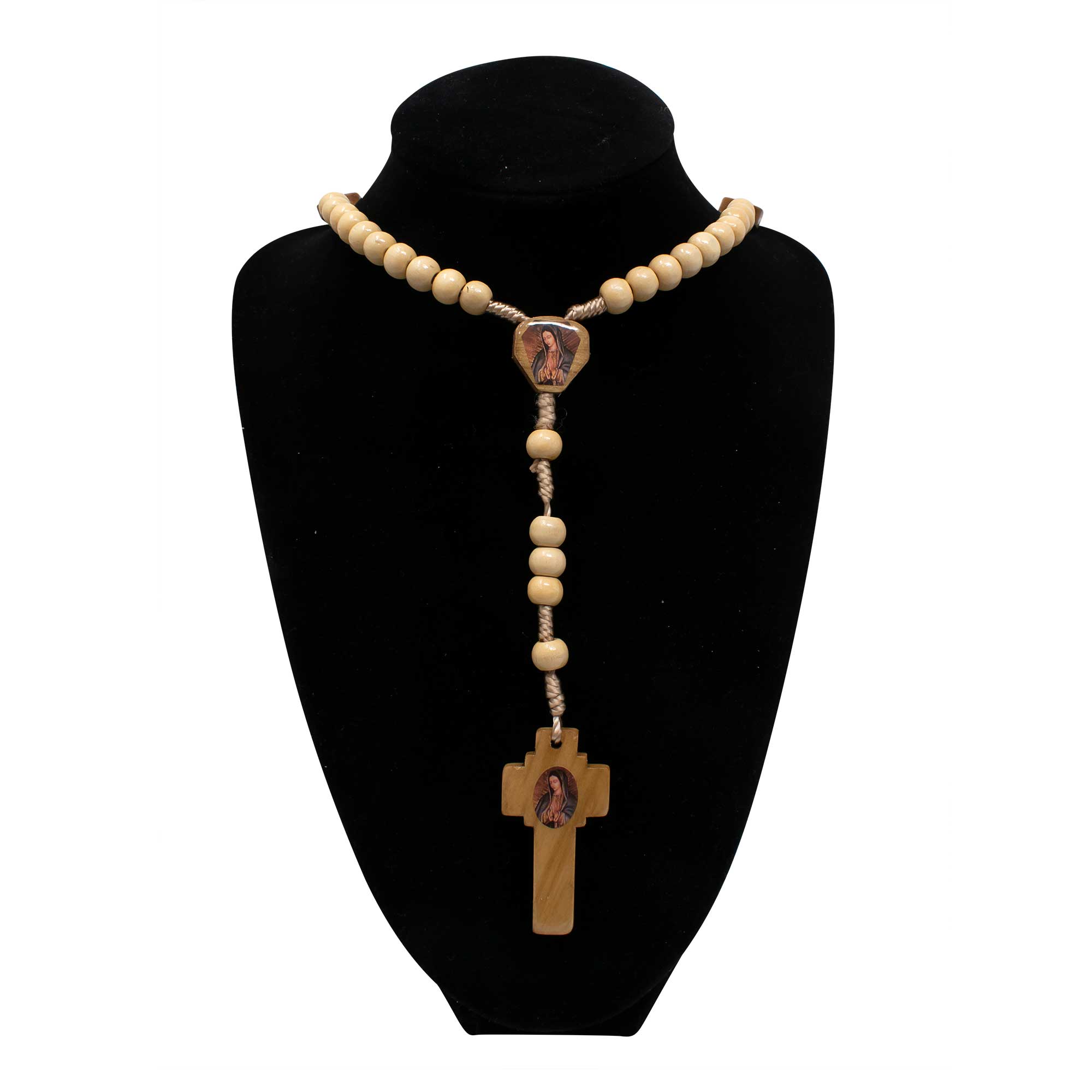 Our Lady of Guadalupe - Wood beads - Rosary