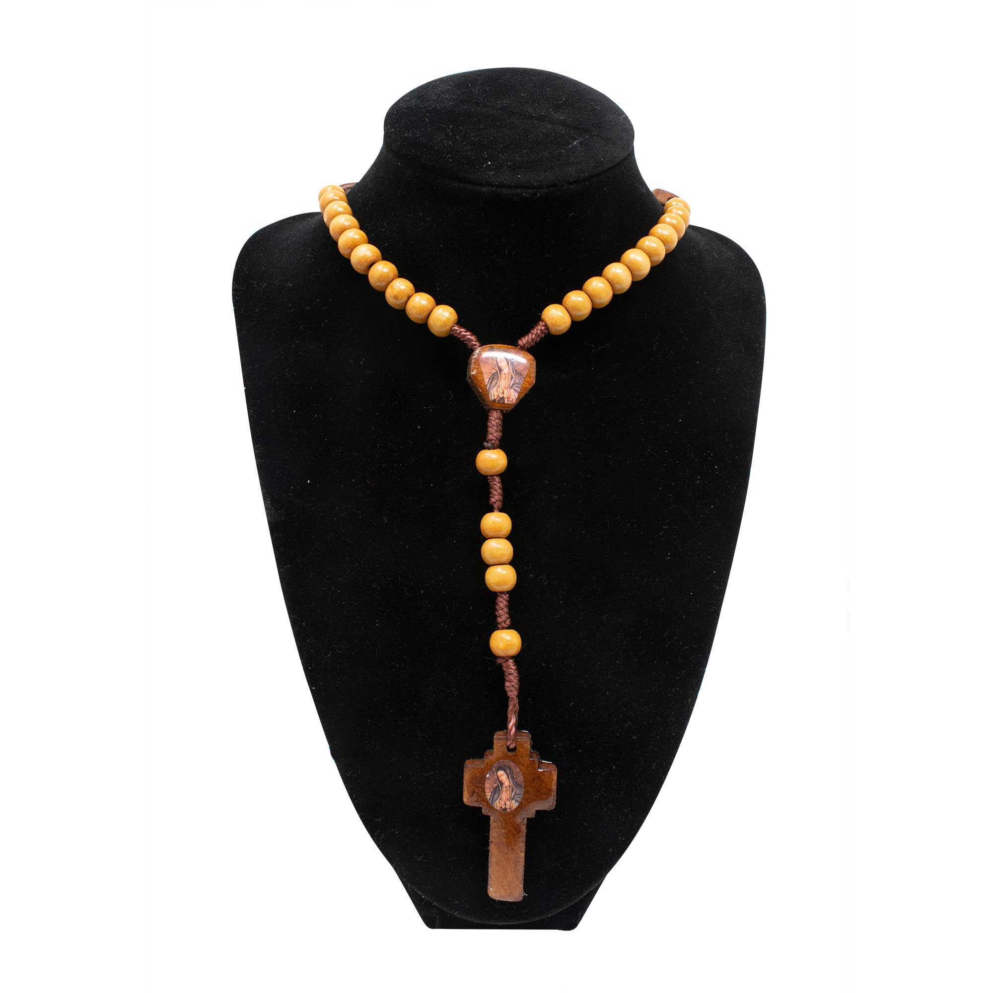 Our Lady of Guadalupe - Wood beads - Rosary