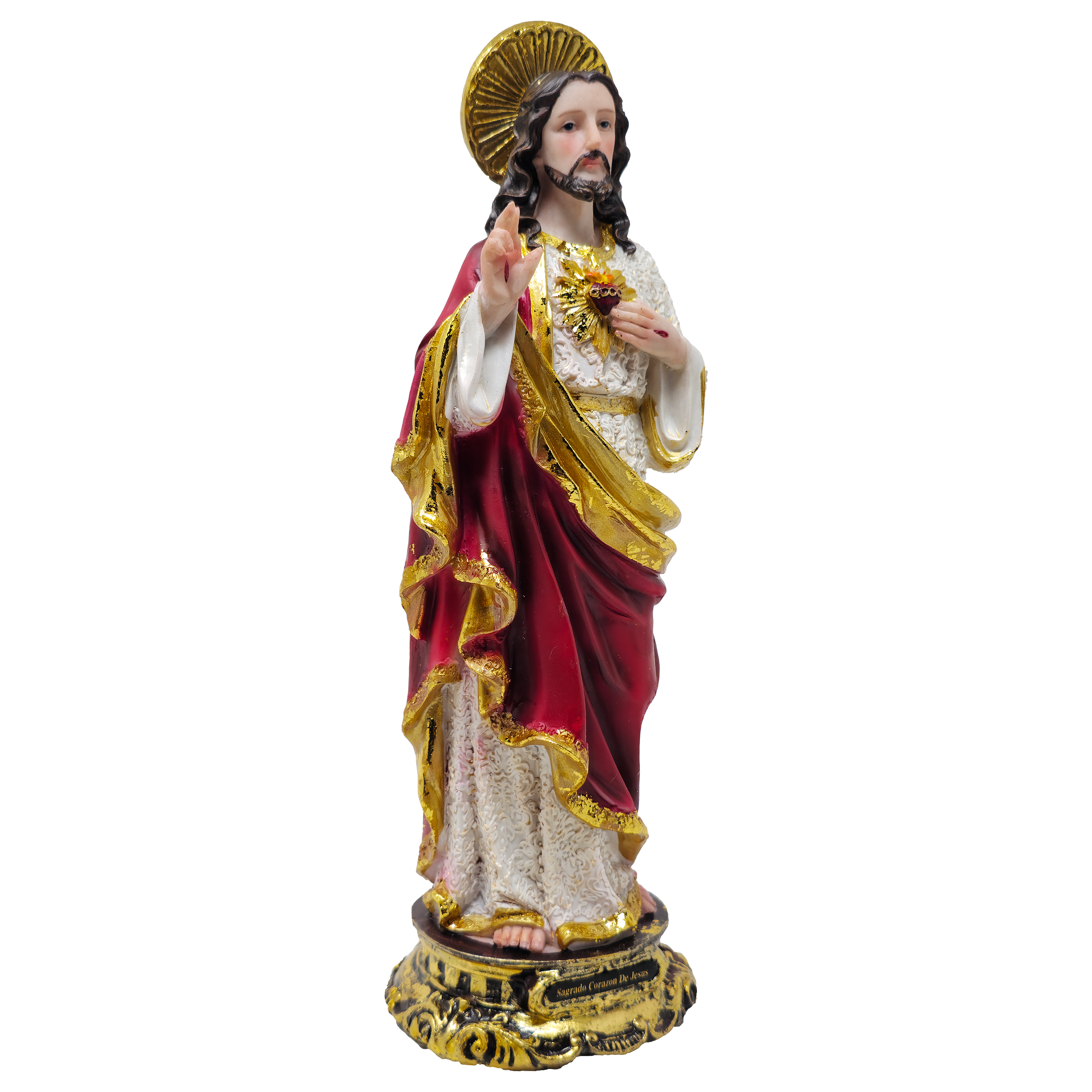 MrcjSales Sacred Heart of Jesus Statue | Multiple Sizes | Fragile yet Durable Resin | Devotional Design | Ideal for Church, Home Decor, Gifts, and Prayers