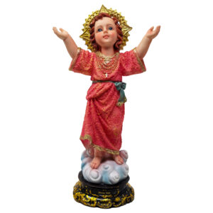 Divine Child Statue Divino Niño, Resin, 12 Inches, Pink Garment, Ideal Religious Gift, Home Decor, Altar Decoration, Beautiful Detail
