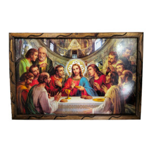 Last Supper Ultima Cena Rustic Frame 24x36