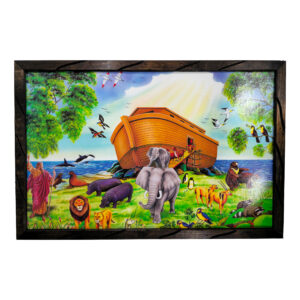 Joah's Ark Rustic Frame Marco Rústico del Arca de Noé - Sizes 24x36 13x18 10x12 - Handcrafted Design for Home Decor - Unique Gift - MrcjSales