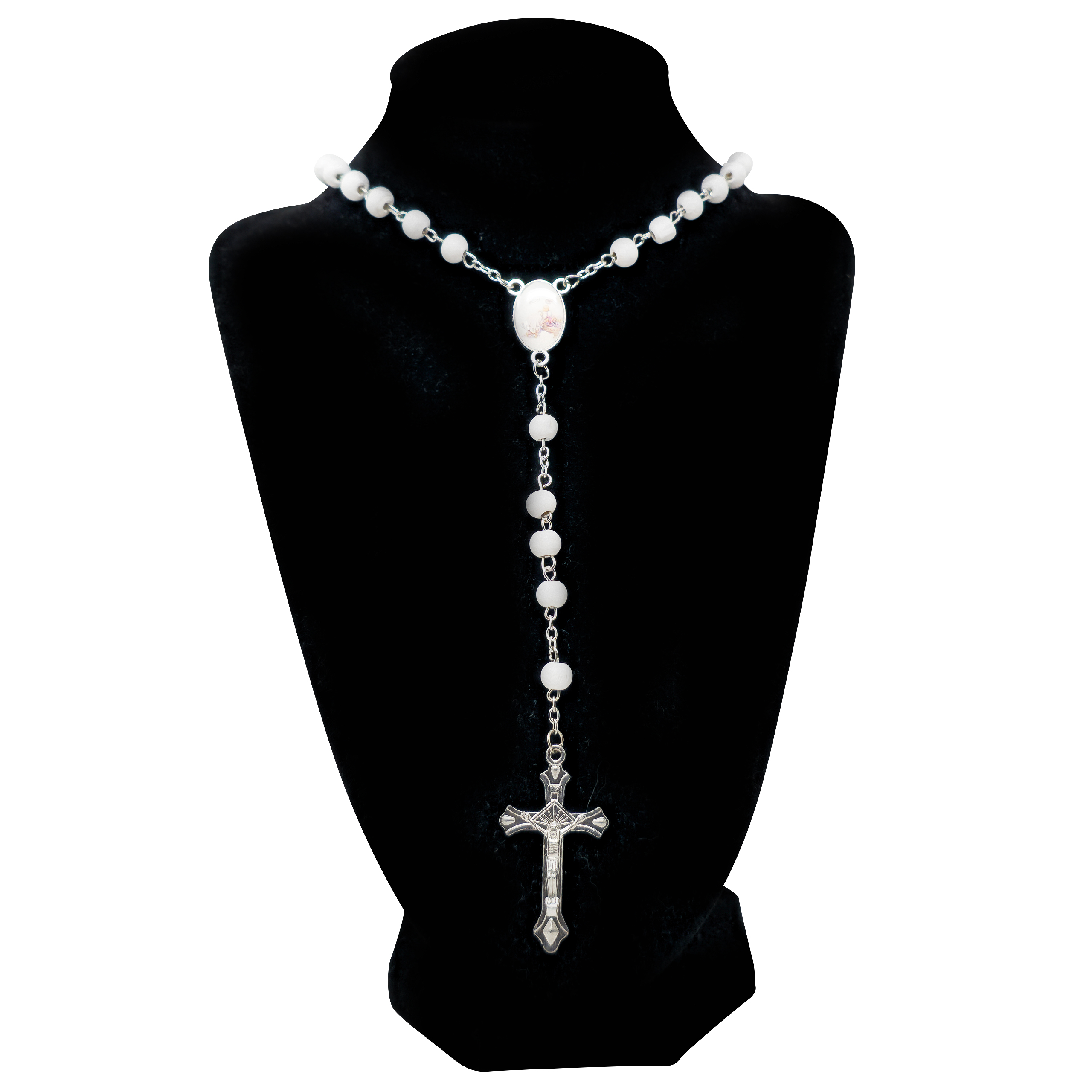 First Communion White Rosary