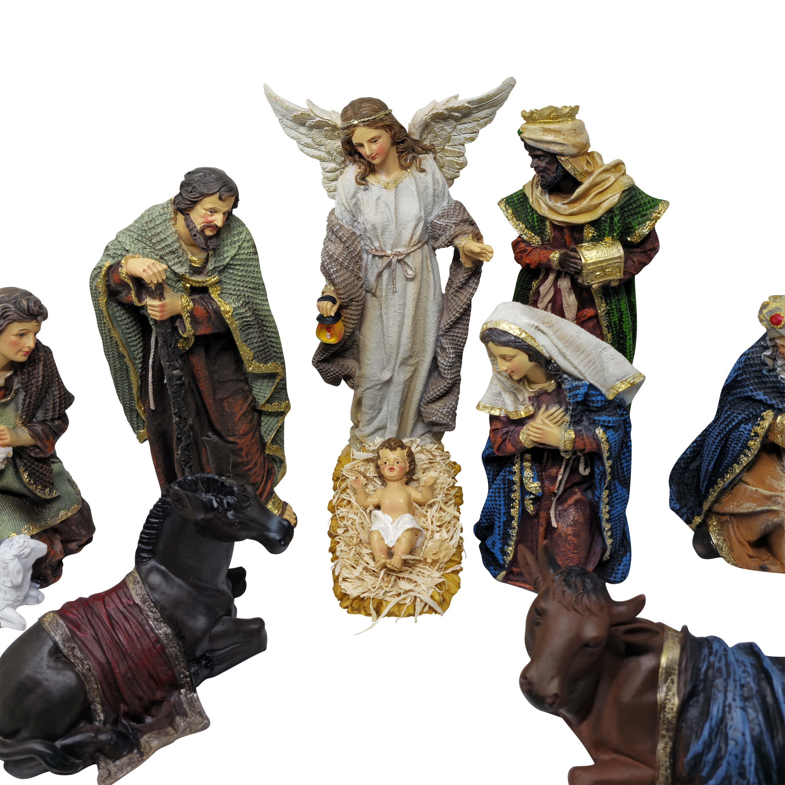 MrcjSales Nativity Set | High-Quality Resin | 12-Piece Masterpiece | Meaningful Christmas Tradition | Multipurpose Set | Exceptional Detail Design | Ideal for Devotion and Reflection Nativity Set #13