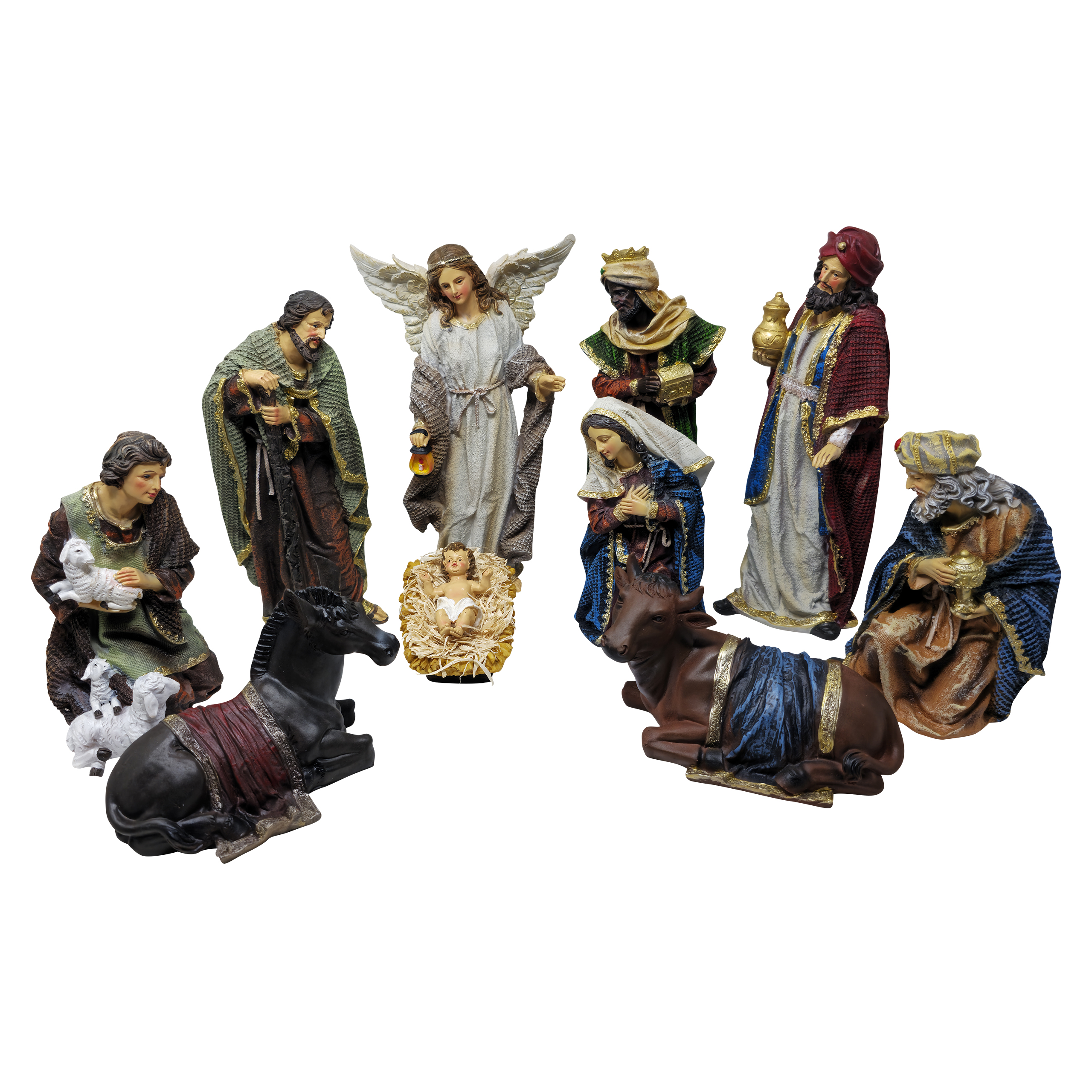 MrcjSales Nativity Set | High-Quality Resin | 12-Piece Masterpiece | Meaningful Christmas Tradition | Multipurpose Set | Exceptional Detail Design | Ideal for Devotion and Reflection Nativity Set #13