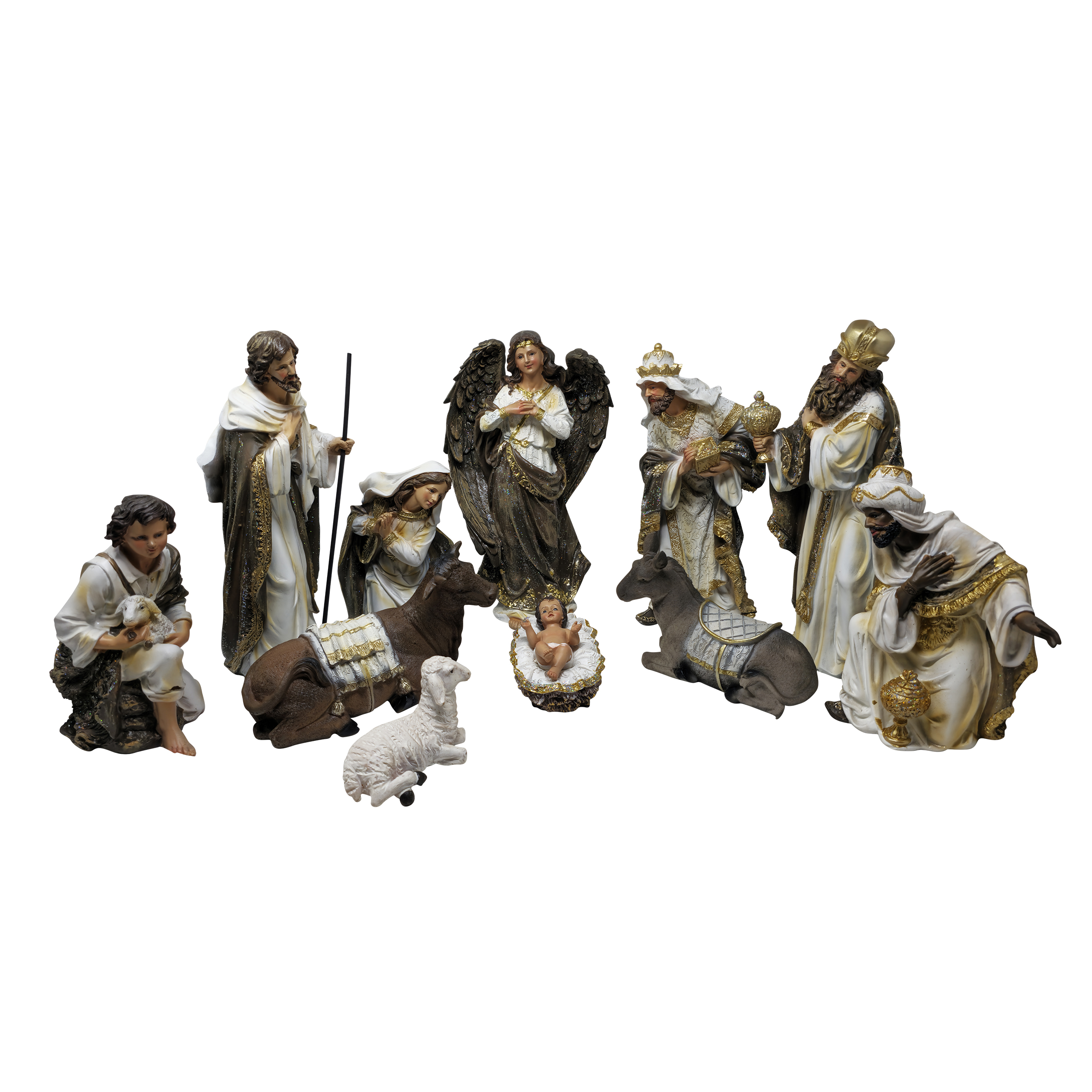 MrcjSales Nativity Set | High-Quality Resin | 12-Piece Masterpiece | Meaningful Christmas Tradition | Multipurpose Set | Exceptional Detail Design | Ideal for Devotion and Reflection Nativity Set #12