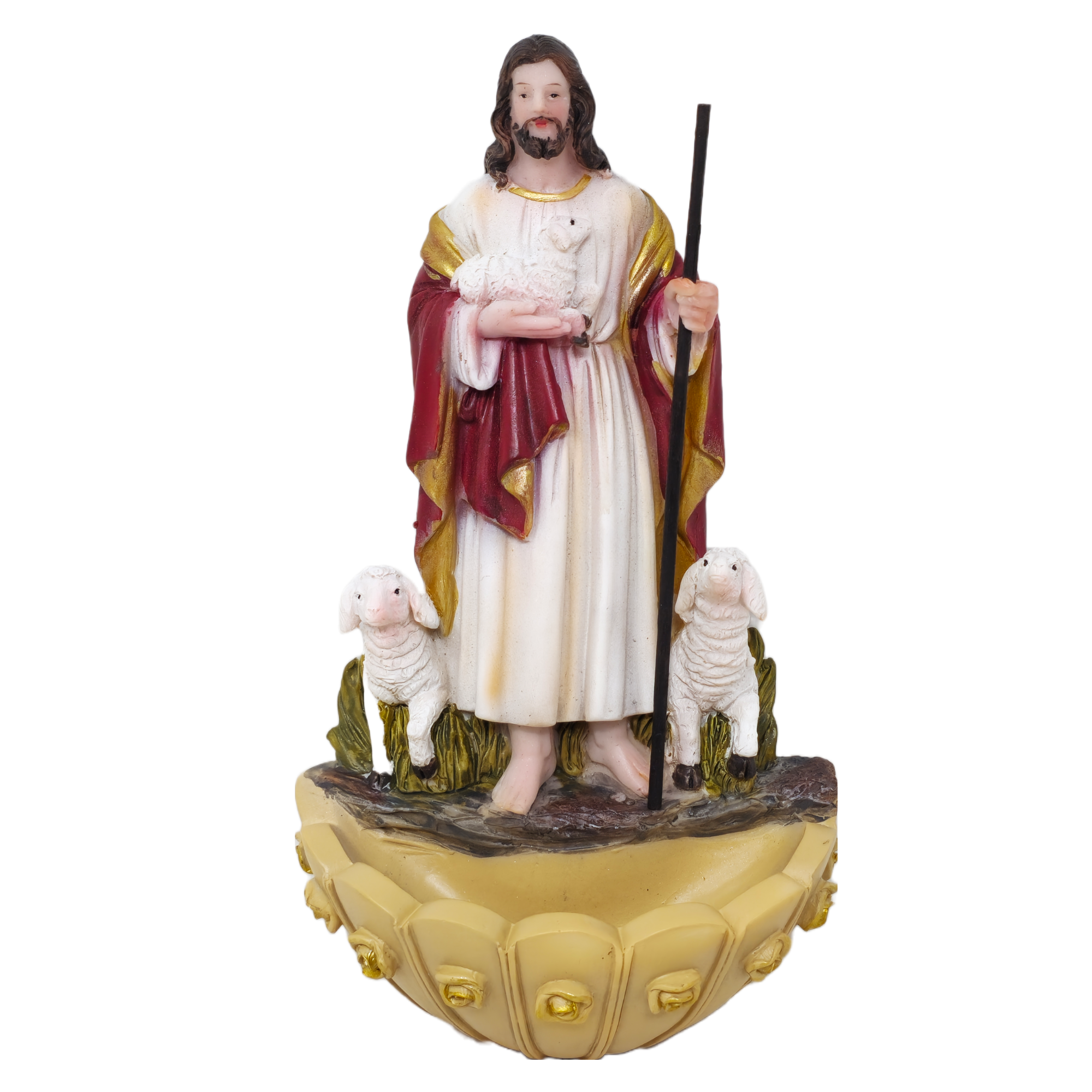 The Good Sheaperd Wall Plaque Holy Water Holder