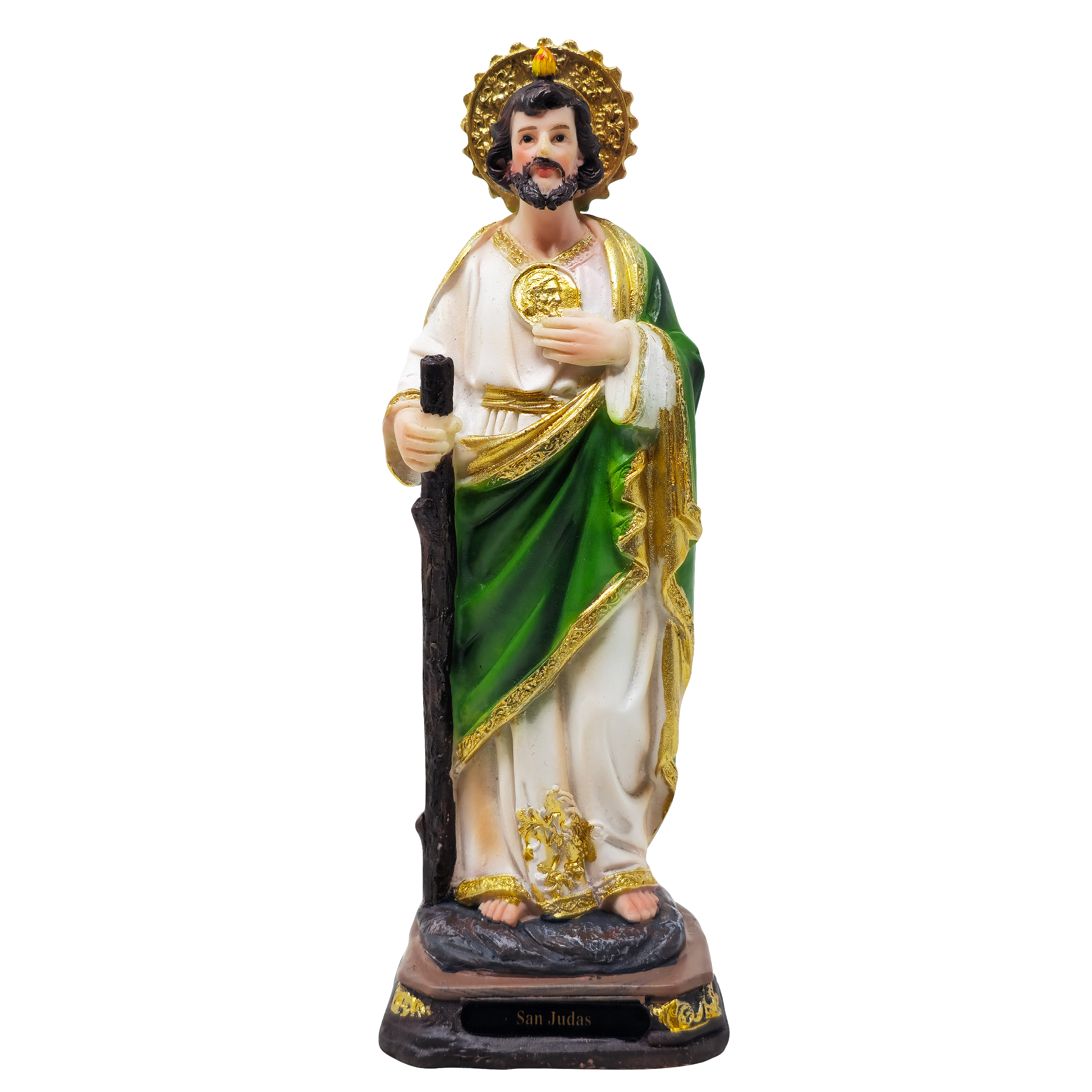 8-Inch Saint Jude Thaddeus Statue (San Judas Tadeo) - Patron Saint of Impossible Causes - Religious Figurine for Home Altar & Spiritual Decor