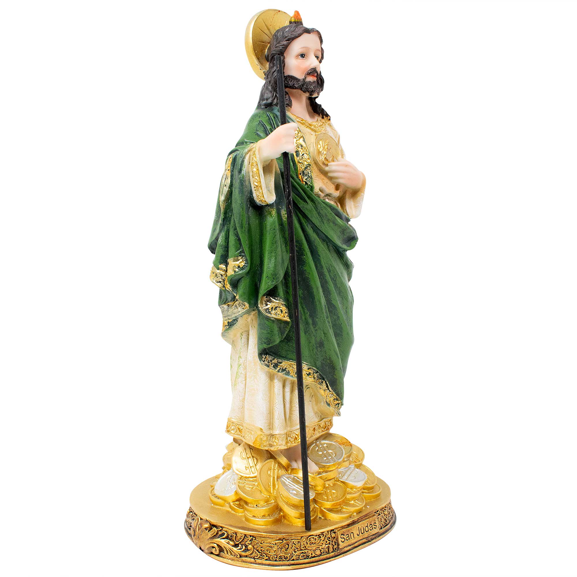 San Judas Religious Statue – Saint jude 12 Inches with Coins