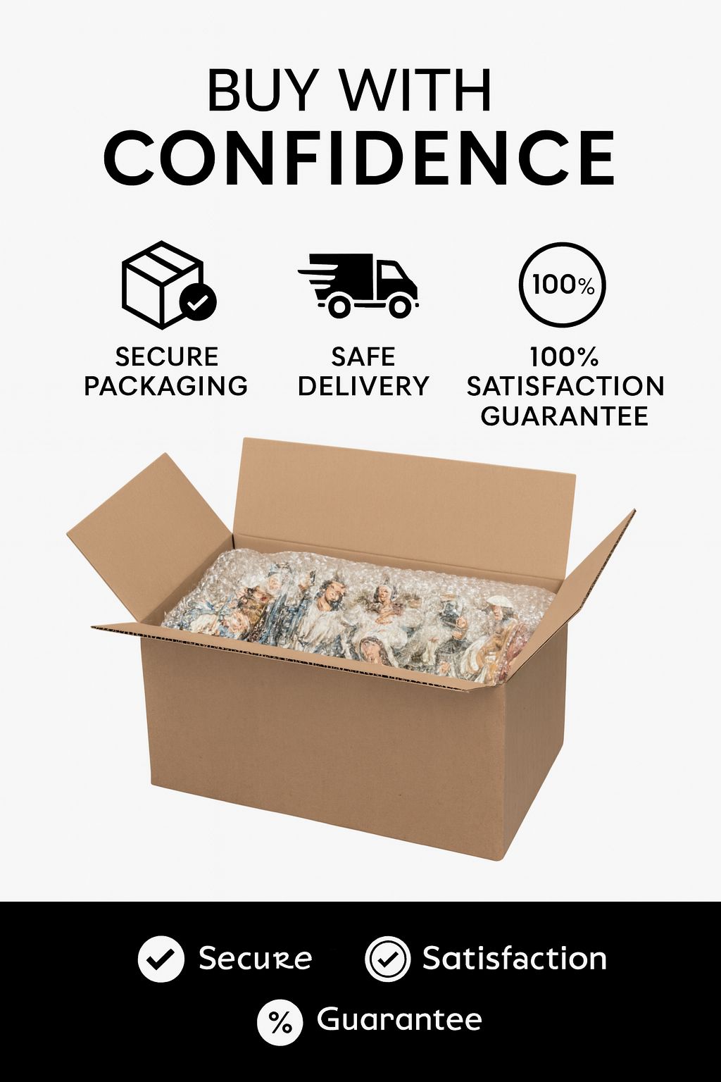 Nativity Set / Nacimiento de Navidad – Complete 12-Piece Christmas Resin Figurines – 12" Catholic Religious Set for Home, Church & Holiday Décor