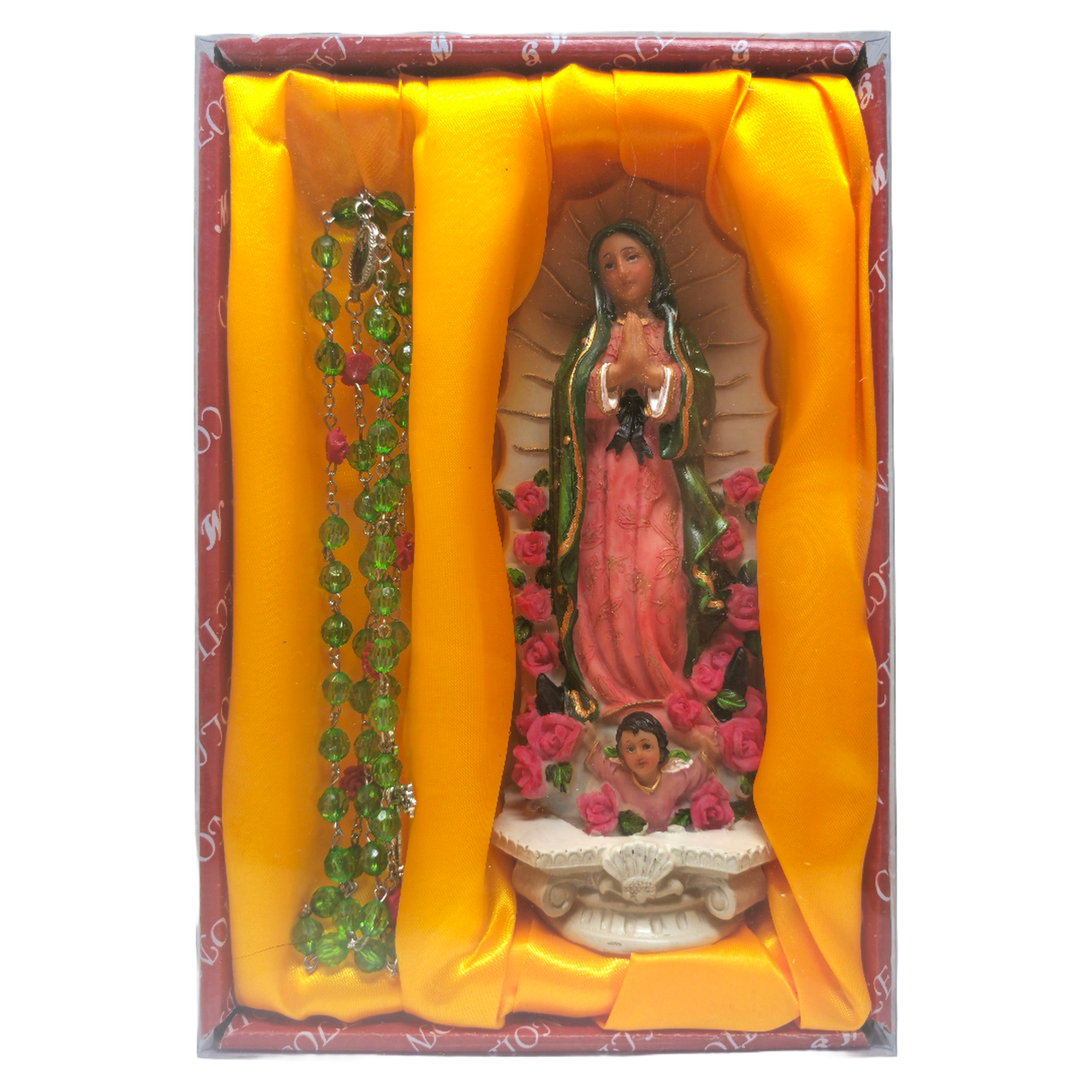 Lady of Guadalupe Statue – Virgen de guadalupe 8-Inch Religious Figurine – Durable Resin for Home Altar, Prayer Space, or Gift