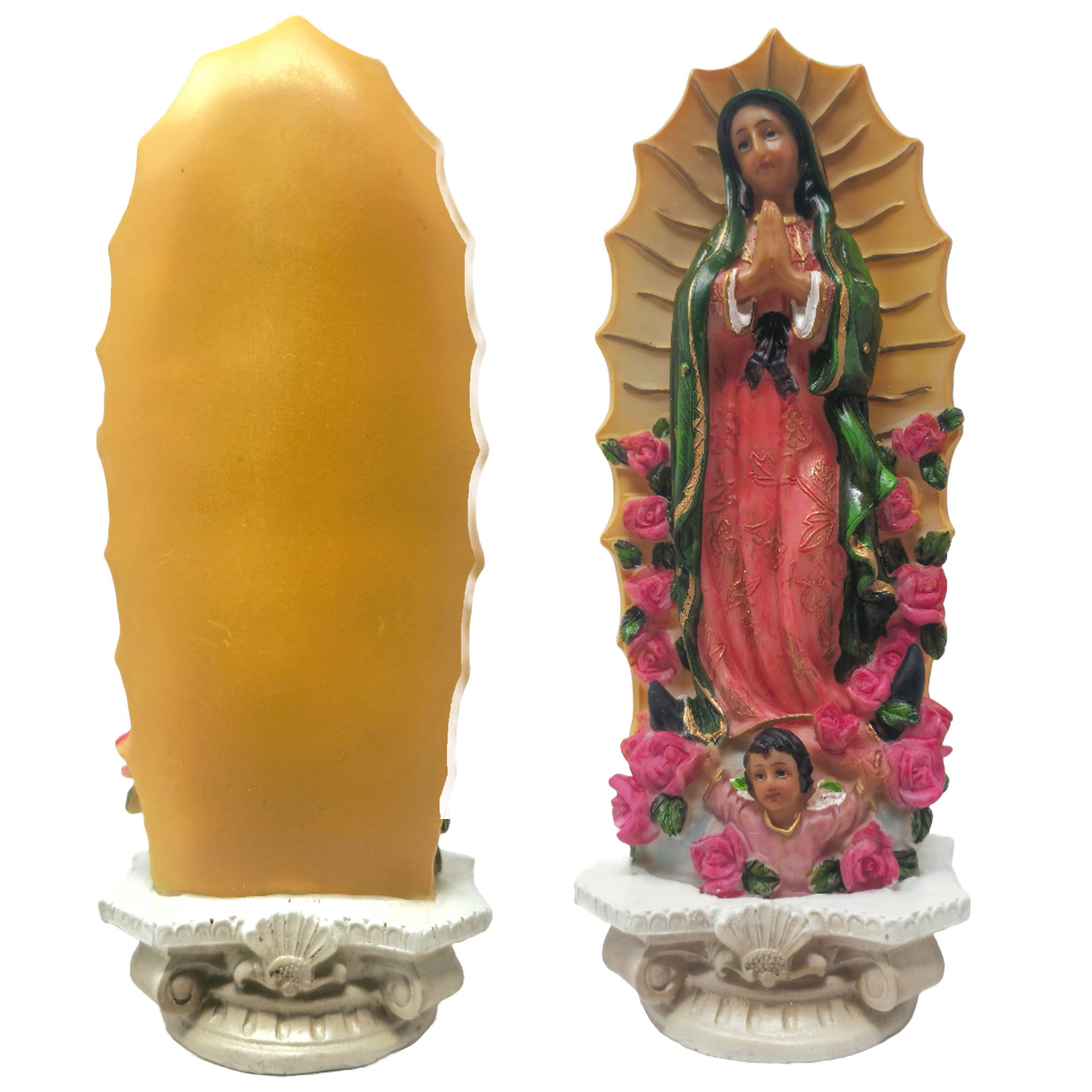 Lady of Guadalupe Statue – Virgen de guadalupe 8-Inch Religious Figurine – Durable Resin for Home Altar, Prayer Space, or Gift