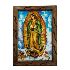 Our Lady of Guadalupe Rustic Frame - Virgen de Guadalupe 18x13 inches