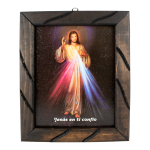 Divine mercy Rustic Frame, Divine Mercy 12x10 inches