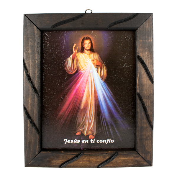 Divine mercy Rustic Frame, Divine Mercy 12x10 inches