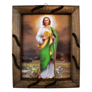 Saint Judas - Rustic Frame, cuaddro rustico 12x10 inches