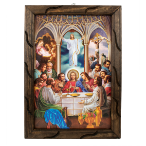 Sacred Last Supper – Rustic Frame 25023-15