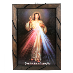 Divine mercy Rustic Frame, Divine Mercy 18x13 inches