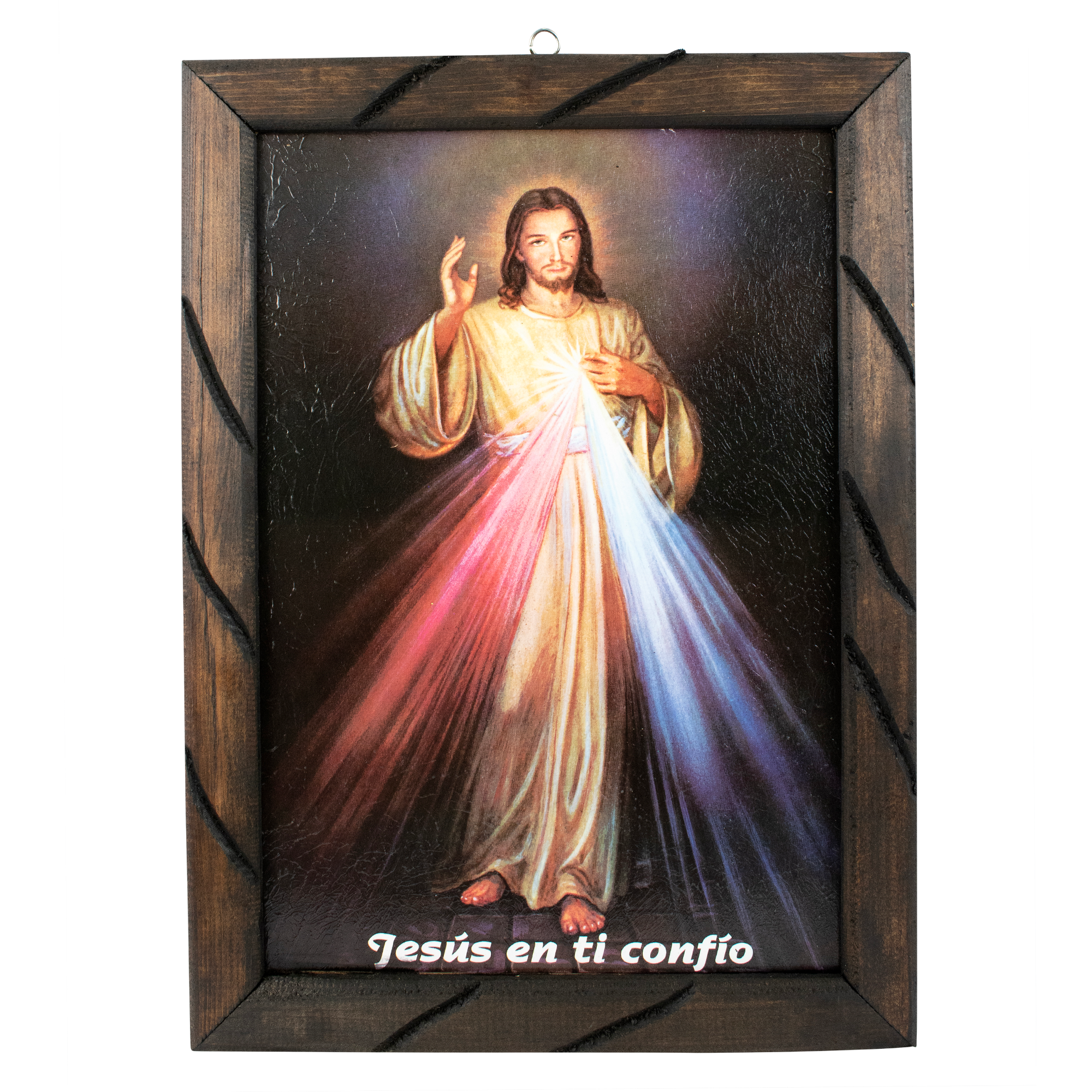 Divine mercy Rustic Frame, Divine Mercy 18x13 inches